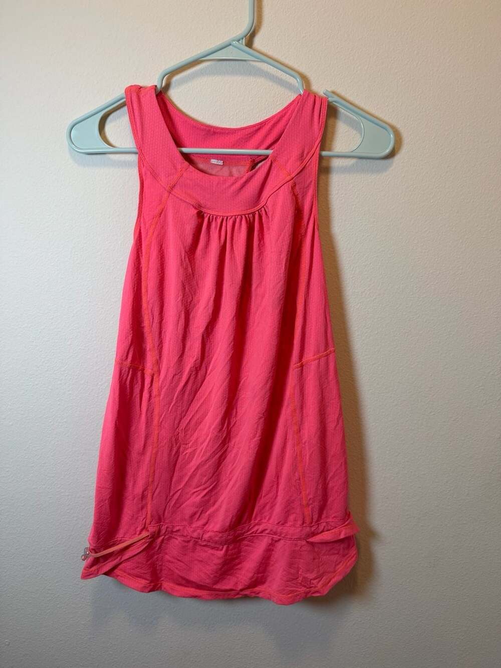 Lululemon Run Race Tech Tank Top Neon Pink Activewear Size 6